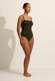 Square Maillot - Thyme Crinkle - Matteau
